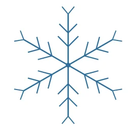 Desenho de um floco de neve