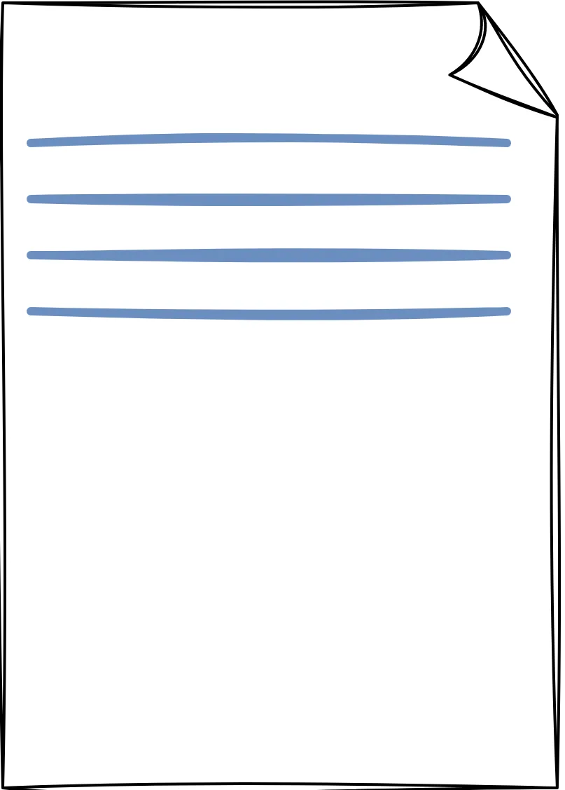 Um documento com algumas linhas de texto em azul