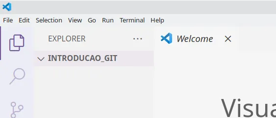 Explorer do VS Code exibindo a pasta INTRODUCAO_GIT
